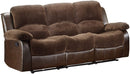 Homelegance Resonance 83" Bonded Leather Double Reclining Sofa, Brown