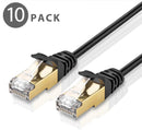 TNP Cat6 Ethernet Patch Cable (20 Inch) - Professional Gold Plated Snagless RJ45 Connector Computer Networking LAN Wire Cord Plug Premium Shielded Twisted Pair (Orange)