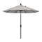 California Umbrella 9' Round Aluminum Market Umbrella, Crank Lift, Collar Tilt, White Pole, Sunbrella Pacific Blue