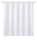 N&Y HOME Caregiver Attendant 36 inches Height Weighted Fabric Shower Curtain Machine Washable,Water Repellent Bathroom Curtains with Grommets, White, 48x36 inch