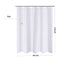 N&Y HOME Caregiver Attendant 36 inches Height Weighted Fabric Shower Curtain Machine Washable,Water Repellent Bathroom Curtains with Grommets, White, 48x36 inch