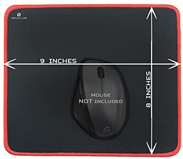 GGLTECK Large Extended Gaming Mouse Pad Mat XXL, Stitched Edges, Waterproof, Ultra Thick 5mm, Wide & Long Mousepad 36”x12”x.20" Red