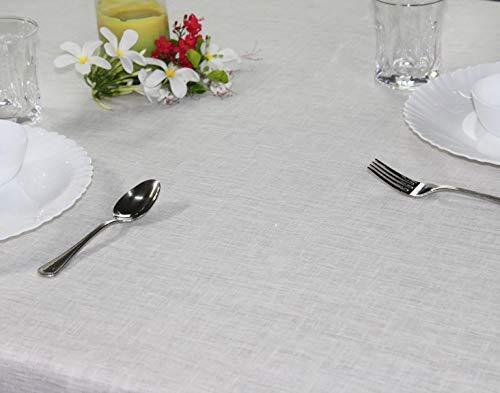 COTTON CRAFT 100% Linen Hemstitch Table Cloth - Size 60x108 Charcoal - Hand Crafted and Hand Stitched Table Cloth with Hemstitch detailing.