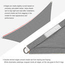 Amgo 24' x 24' x 24' Grey Triangle Sun Shade Sail Canopy Awning, 95% UV Blockage Water & Air Permeable, Commercial & Residential, for Patio Yard Pergola, 5 Yrs Warranty (Available for Custom Sizes)