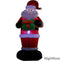 Sunnydaze Decor Inflatable Christmas Decoration - 6-Foot Santa Claus with Gift - Seasonal Outdoor Blow-Up Yard and Garden Decor with Fan Blower and LED Lights