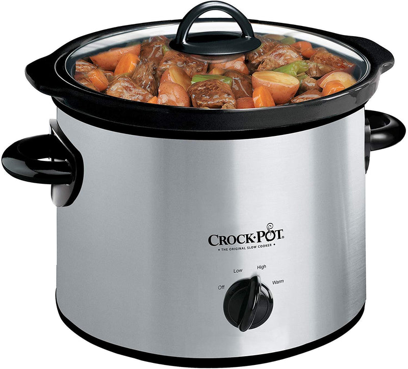 Crockpot Oval Manual Slow Cooker, 8 quart, Stainless Steel (SCV800-S)