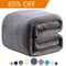 Richave Fleece Blanket King Size 350GSM Lightweight Blankets for The Bed Extra Soft Super Warm Sofa Throw 90" x 108"(Dark Grey King)