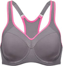 SYROKAN Women's Full Support High Impact Racerback Lightly Lined Underwire Sports Bra