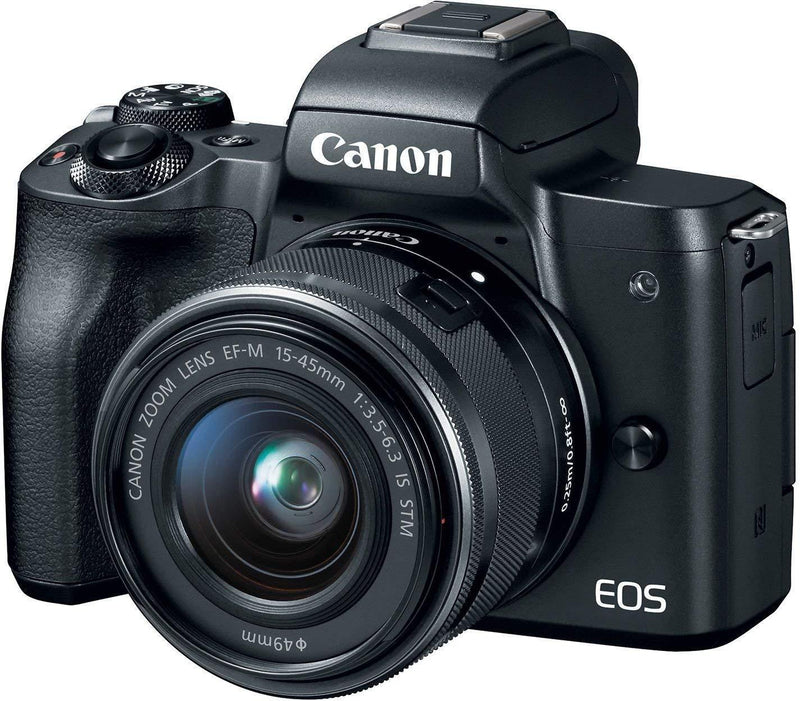 Canon EOS M50 Mirrorless Camera Kit w/EF-M15-45mm and 4K Video (Black)