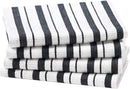 COTTON CRAFT - 12 Pack - Twill Stripe Kitchen Towel - Multi- 100% Cotton - Oversized 16x28 - Modern Clean Striped Pattern