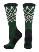 MadSportsStuff Elite Basketball Socks with Net Crew Length - Made in The USA