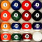 Pool Table Billiard Ball Set, Art Number Style