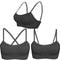 AKAMC Women's Removable Padded Sports Bras Medium Support Workout Yoga Bra 3 Pack