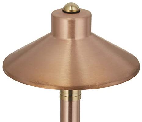 China Hat 12V Black Brass Path Light (7" Shade, 25" Tall) by sunduck