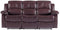 Homelegance Resonance 83" Bonded Leather Double Reclining Sofa, Brown