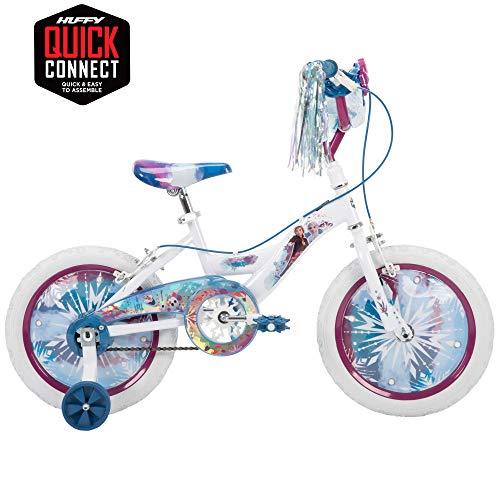 Huffy Frozen 2 Kid Bike, Training Wheels, Streamers & Basket Included, 12 inch, Blue