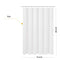 N&Y HOME Extra Long Shower Curtain Liner Fabric 72 x 96 inches, Hotel Quality, Washable, Water Repellent, White Spa Bathroom Curtains with Grommets, 72x96