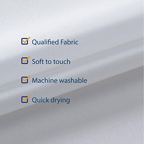 N&Y HOME Fabric Shower Curtain Liner Extra Long Stall Size 54 Width by 80 Length inches, Hotel Quality, Washable, White Bathroom Curtains with Grommets, 54x80