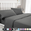 BYSURE 3 Piece Luxury Bed Sheet Set - Soft Durable Brushed Microfiber 1800 Thread Count Bedding Sheets with 14 Inch Deep Pockets,Wrinkle & Fade Resistant(Twin,Black)