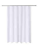 N&Y HOME Caregiver Attendant 36 inches Height Weighted Fabric Shower Curtain Machine Washable,Water Repellent Bathroom Curtains with Grommets, White, 48x36 inch