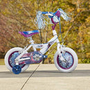 Huffy Frozen 2 Kid Bike, Training Wheels, Streamers & Basket Included, 12 inch, Blue