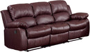 Homelegance Resonance 83" Bonded Leather Double Reclining Sofa, Brown