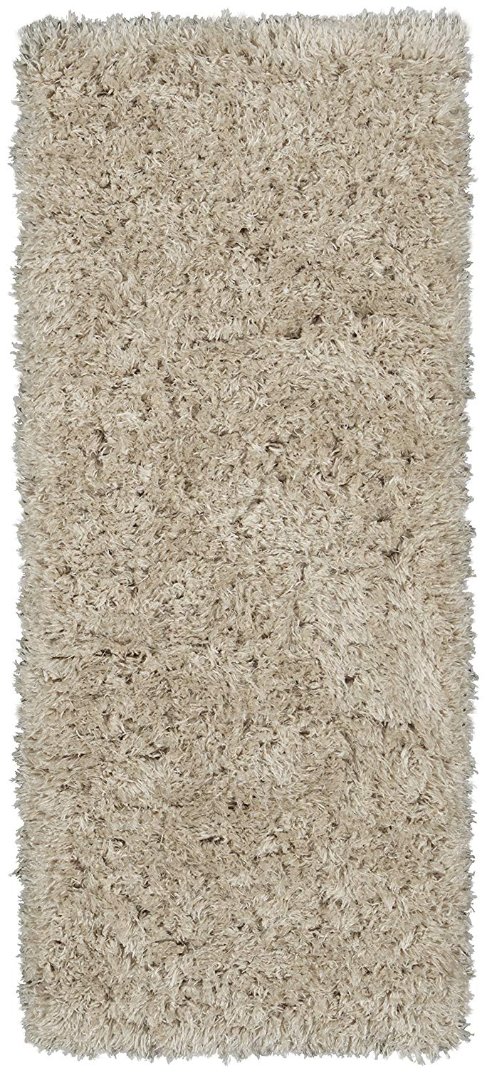 Ottomanson Flokati Collection Faux Sheepskin Shag Runner Rug, 2'X5', Beige