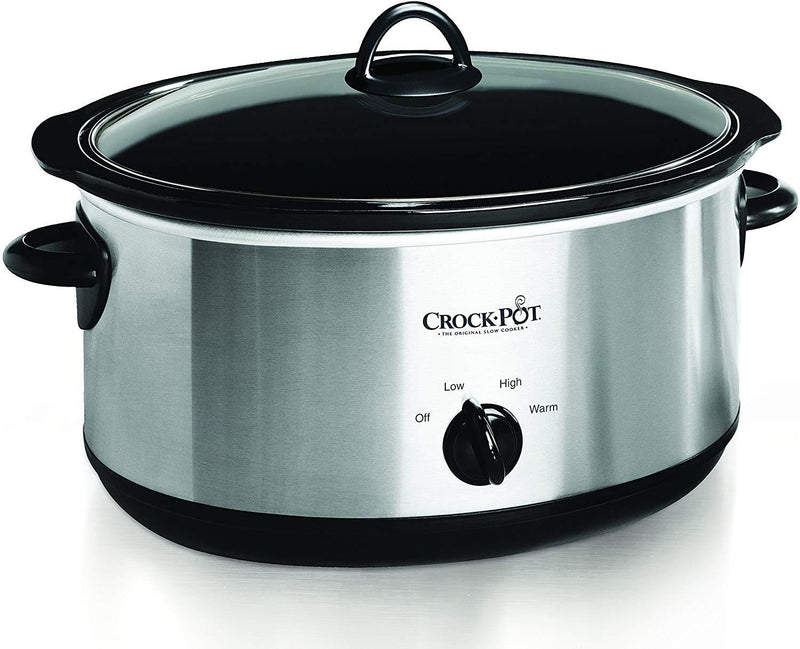 Crockpot Oval Manual Slow Cooker, 8 quart, Stainless Steel (SCV800-S)