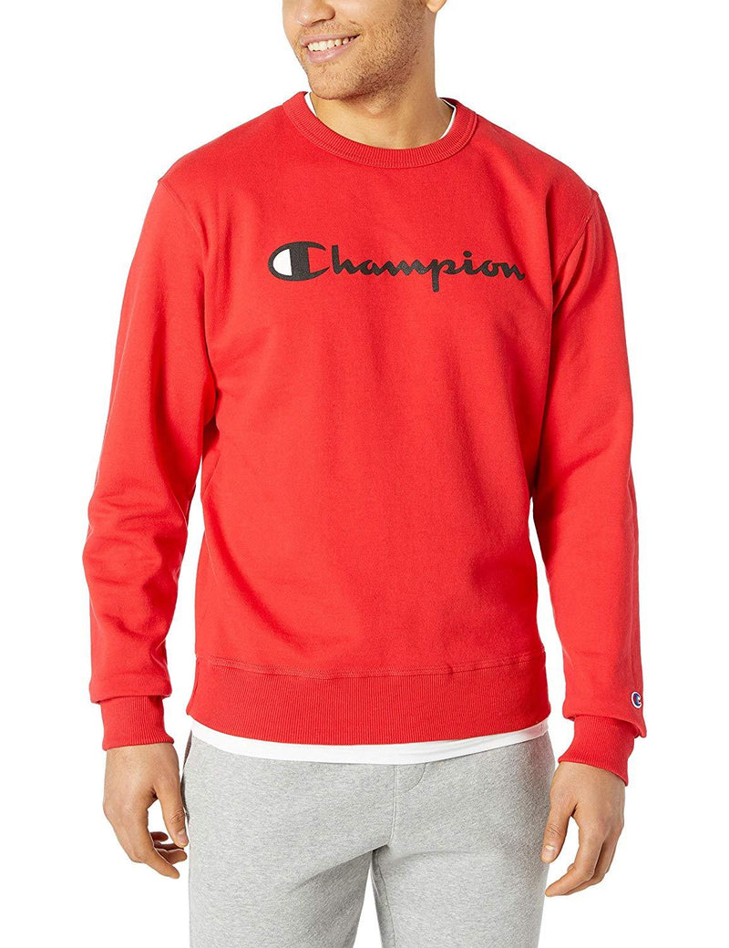 Champion Men's Graphic Powerblend Fleece Crew