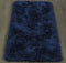 Ottomanson Flokati Collection Faux Sheepskin Shag Runner Rug, 2'X5', Navy