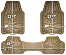 Custom Accessories Armor All 78842 4-Piece Tan All Season Rubber Floor Mat