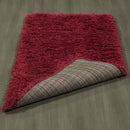 Ottomanson Flokati Collection Faux Sheepskin Shag Runner Rug, 2'7"X5', Red