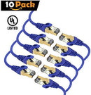 Maximm Cat7 Ethernet Cable, 15 Feet, Grey, 10-Pack - Pure Copper - RJ45 Gold-Plated Snagless Connectors 600 MHz, 10 Gbps. for Fast Network & Computer Networking + Cable Clips and Ties