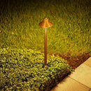 China Hat 12V Black Brass Path Light (7" Shade, 25" Tall) by sunduck