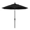 California Umbrella 9' Round Aluminum Market Umbrella, Crank Lift, Collar Tilt, White Pole, Sunbrella Pacific Blue