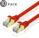 TNP Cat6 Ethernet Patch Cable (20 Inch) - Professional Gold Plated Snagless RJ45 Connector Computer Networking LAN Wire Cord Plug Premium Shielded Twisted Pair (Orange)