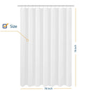 N&Y HOME Fabric Shower Curtain Liner Extra Long Stall Size 54 Width by 80 Length inches, Hotel Quality, Washable, White Bathroom Curtains with Grommets, 54x80