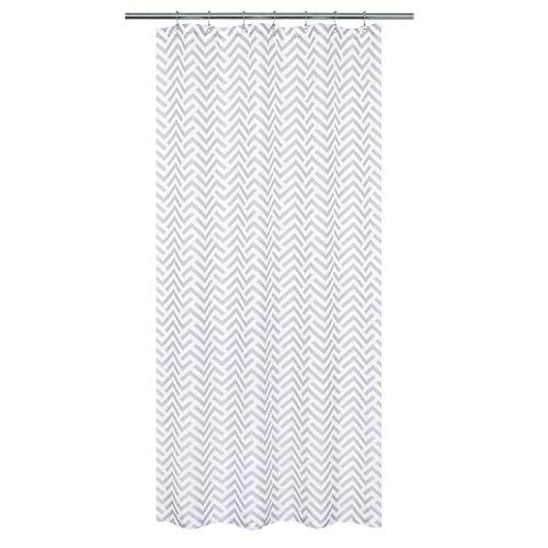 Mrs Awesome Fabric Shower Curtain with 9 Pockets 60 inches Width, Water Repellent, Washable, Odorless and Rust Proof Grommets, White,60x72