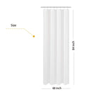 N&Y HOME Fabric Shower Curtain Liner Extra Long Stall Size 54 Width by 80 Length inches, Hotel Quality, Washable, White Bathroom Curtains with Grommets, 54x80