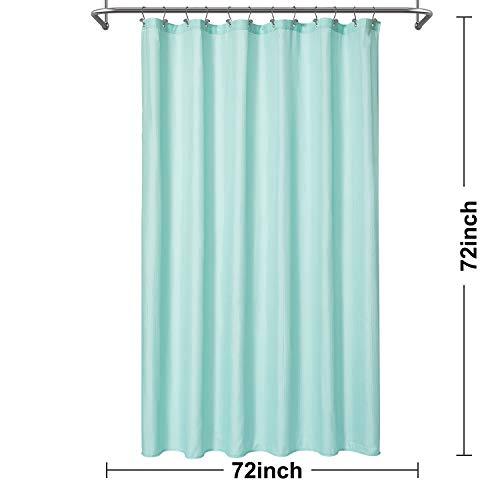 N&Y HOME Extra Long Shower Curtain Liner Fabric 72 x 96 inches, Hotel Quality, Washable, Water Repellent, White Spa Bathroom Curtains with Grommets, 72x96