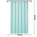 N&Y HOME Caregiver Attendant 36 inches Height Weighted Fabric Shower Curtain Machine Washable,Water Repellent Bathroom Curtains with Grommets, White, 48x36 inch