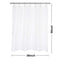 N&Y HOME Fabric Shower Curtain Liner Extra Long Stall Size 54 Width by 80 Length inches, Hotel Quality, Washable, White Bathroom Curtains with Grommets, 54x80