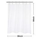 N&Y HOME Extra Long Shower Curtain Liner Fabric 72 x 96 inches, Hotel Quality, Washable, Water Repellent, White Spa Bathroom Curtains with Grommets, 72x96