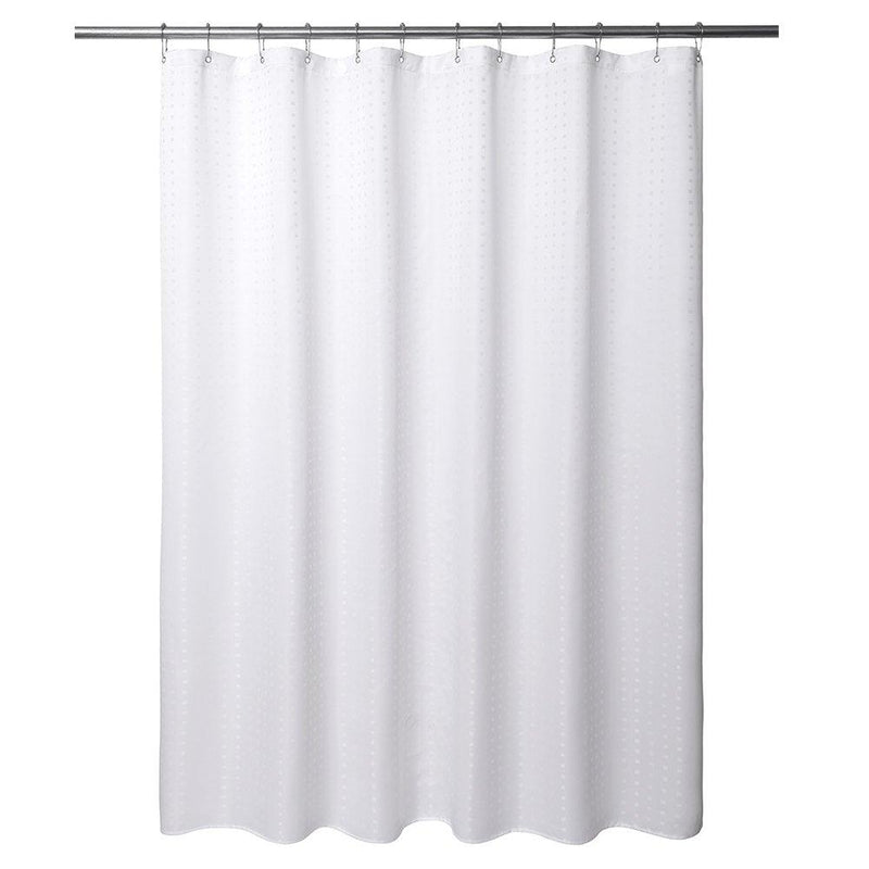 Mrs Awesome Fabric Shower Curtain with 9 Pockets 60 inches Width, Water Repellent, Washable, Odorless and Rust Proof Grommets, White,60x72