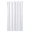 N&Y HOME Caregiver Attendant 36 inches Height Weighted Fabric Shower Curtain Machine Washable,Water Repellent Bathroom Curtains with Grommets, White, 48x36 inch