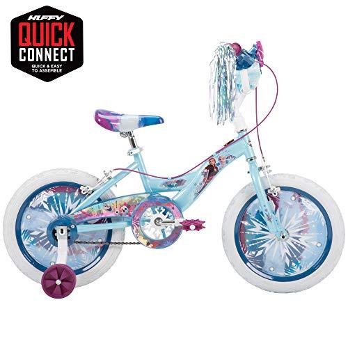 Huffy Frozen 2 Kid Bike, Training Wheels, Streamers & Basket Included, 12 inch, Blue