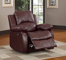 Homelegance Resonance 83" Bonded Leather Double Reclining Sofa, Brown