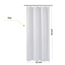 N&Y HOME Fabric Shower Curtain Liner Extra Long Stall Size 54 Width by 80 Length inches, Hotel Quality, Washable, White Bathroom Curtains with Grommets, 54x80