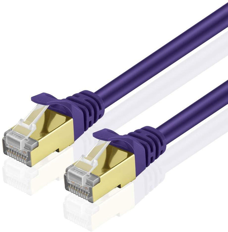 TNP Cat6 Ethernet Patch Cable (20 Inch) - Professional Gold Plated Snagless RJ45 Connector Computer Networking LAN Wire Cord Plug Premium Shielded Twisted Pair (Orange)