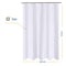 N&Y HOME Fabric Shower Curtain Liner Extra Long Stall Size 54 Width by 80 Length inches, Hotel Quality, Washable, White Bathroom Curtains with Grommets, 54x80